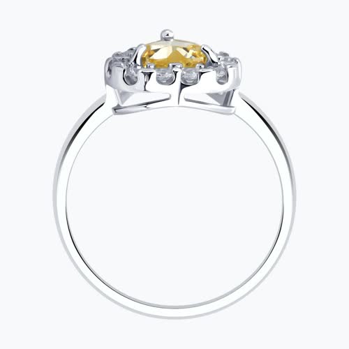 Кольцо из серебра с фианитами из серебро — вид 3