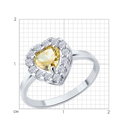 Кольцо из серебра с фианитами из серебро — вид 6