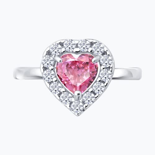 Кольцо из серебра с фианитами из серебро — вид 2