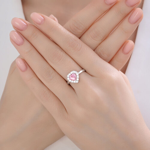 Кольцо из серебра с фианитами из серебро — вид 4