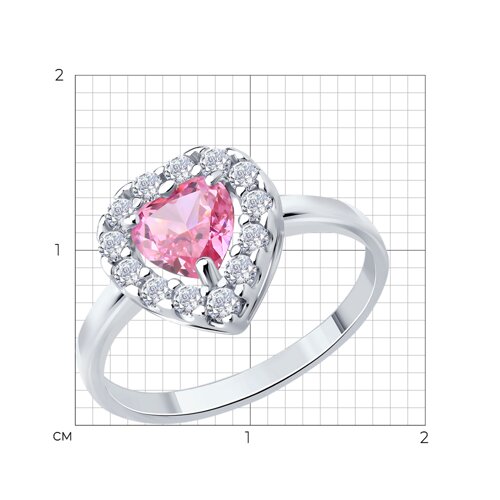 Кольцо из серебра с фианитами из серебро — вид 6