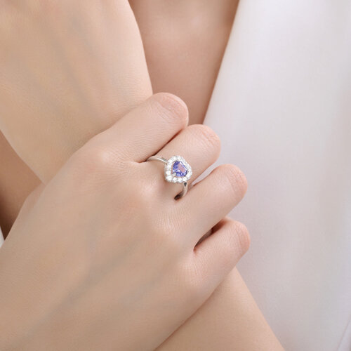 Кольцо из серебра с фианитами из серебро — вид 4