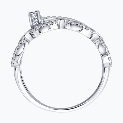 Кольцо из серебра с фианитами из серебро — вид 2