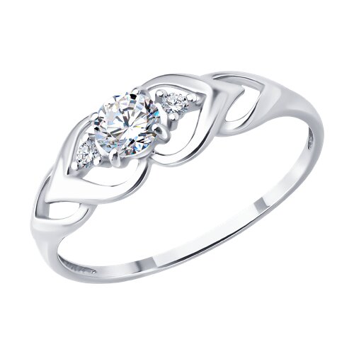 Кольцо из серебра с фианитами - видео на модели