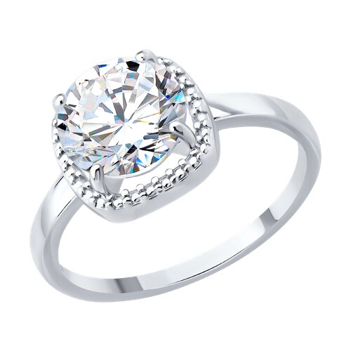 Кольцо из серебра с фианитом - видео на модели