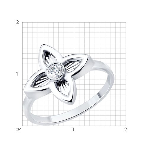 Кольцо из серебра с фианитами из серебро — вид 5