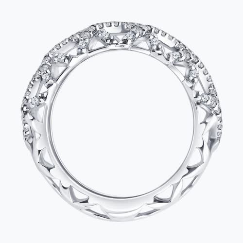 Кольцо из серебра с фианитами из серебро — вид 2