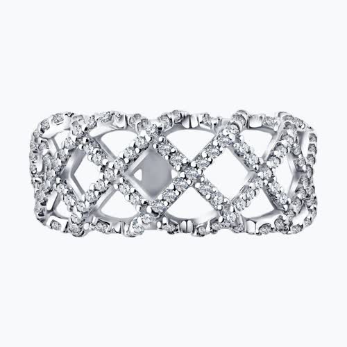 Кольцо из серебра с фианитами из серебро — вид 3