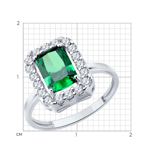 Кольцо из серебра с фианитами из серебро — вид 5