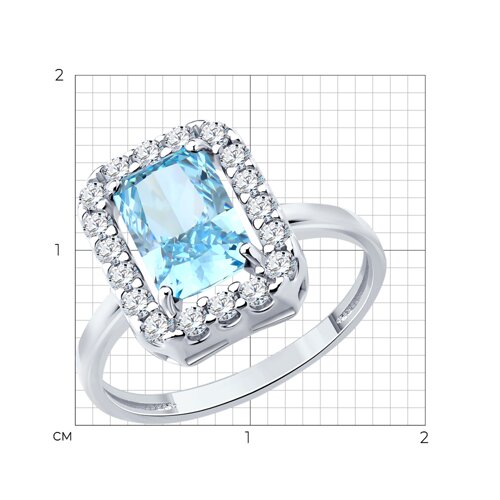 Кольцо из серебра с фианитами из серебро — вид 5