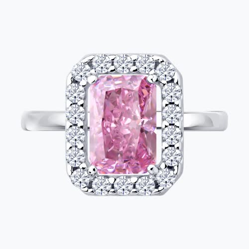 Кольцо из серебра с фианитами из серебро — вид 2