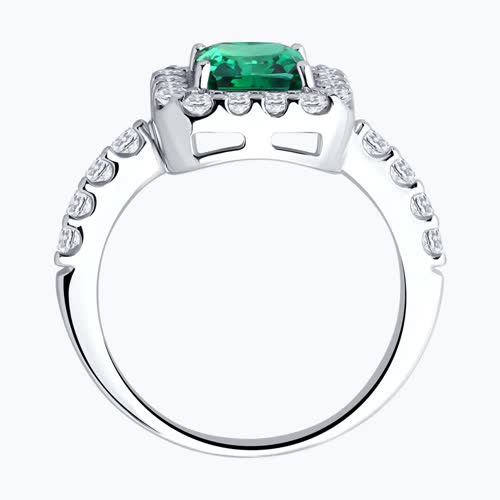 Кольцо из серебра с фианитами из серебро — вид 3