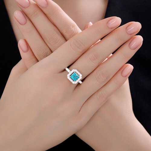 Кольцо из серебра с фианитами из серебро — вид 4