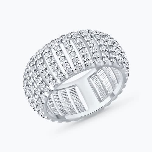 Кольцо из серебра с фианитами - видео на модели