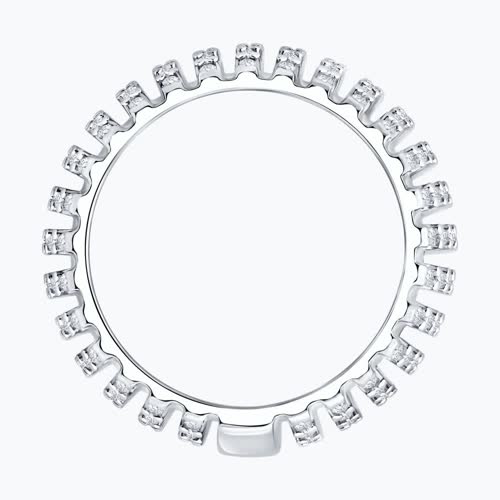 Кольцо из серебра с фианитами из серебро — вид 2