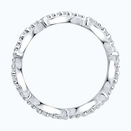 Кольцо из серебра с фианитами из серебро — вид 2