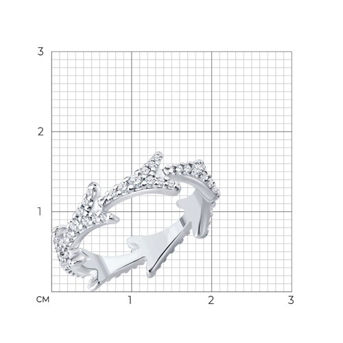 Кольцо из серебра с фианитами из серебро — вид 5