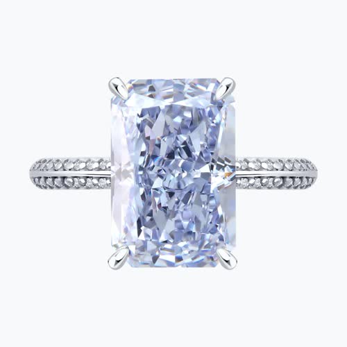 Кольцо из серебра с фианитами из серебро — вид 2