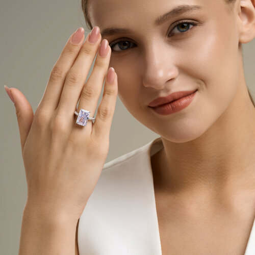 Кольцо из серебра с фианитами из серебро — вид 5