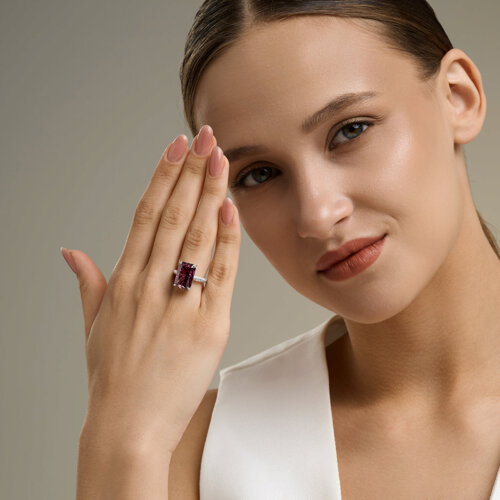 Кольцо из серебра с фианитами из серебро — вид 5