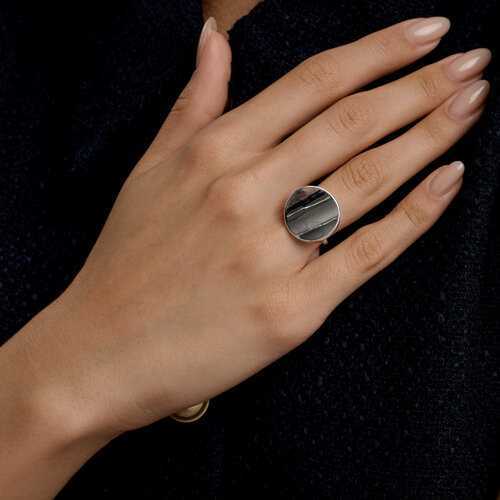 Кольцо из серебра из серебро — вид 4