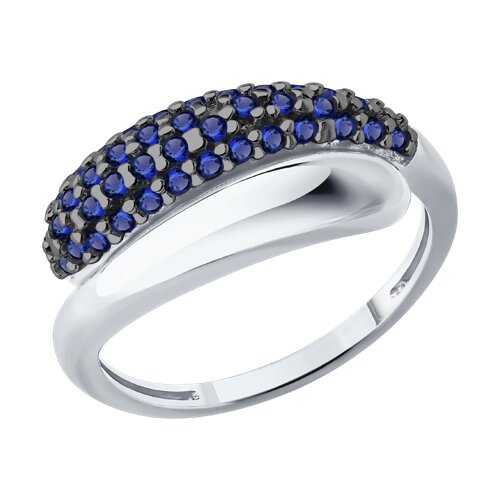 Кольцо из серебра с фианитами - видео на модели