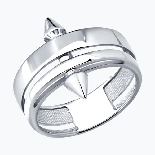 Кольцо из серебра из родированное серебро