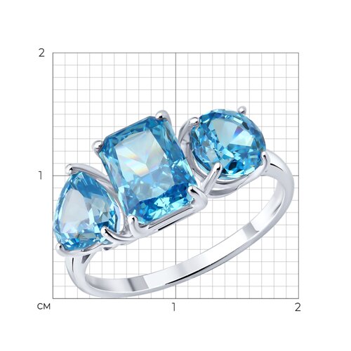 Кольцо из серебра с фианитами из серебро — вид 5