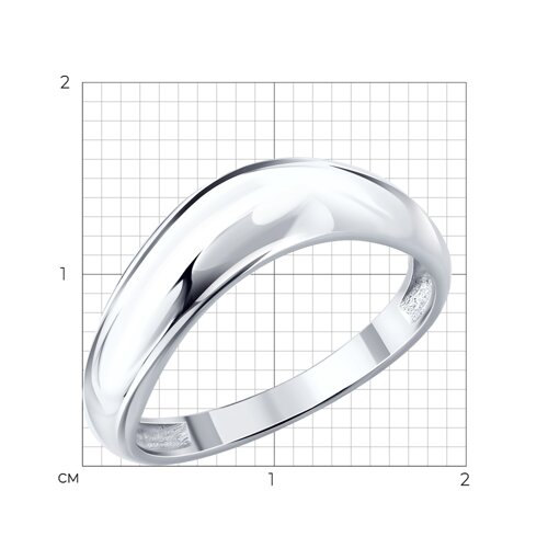 Кольцо из серебра из родированное серебро — вид 2