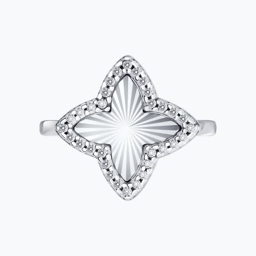 Кольцо из серебра с фианитами из серебро — вид 2