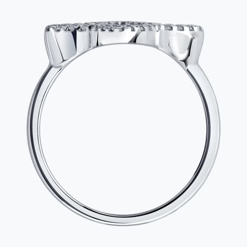 Кольцо из серебра с фианитами из серебро — вид 3