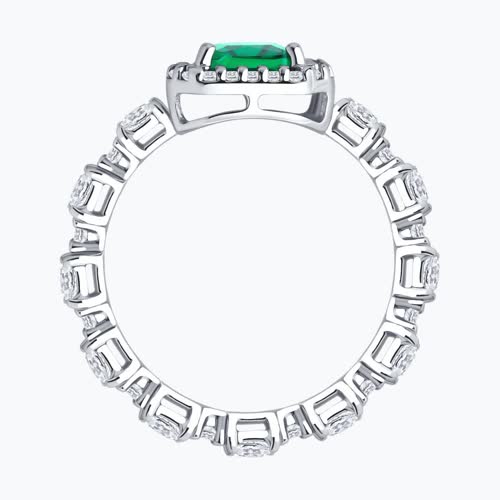 Кольцо из серебра с фианитами из серебро — вид 3