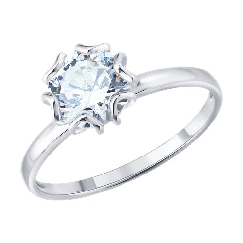 Кольцо из серебра с фианитом из серебро