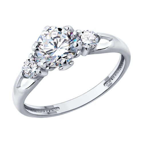 Кольцо из серебра с фианитами - видео на модели