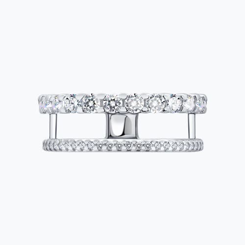 Кольцо из серебра с фианитами из серебро — вид 2