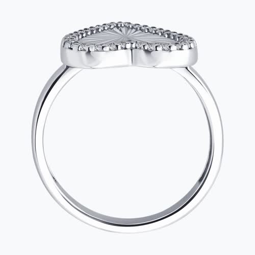 Кольцо из серебра с фианитами из серебро — вид 2