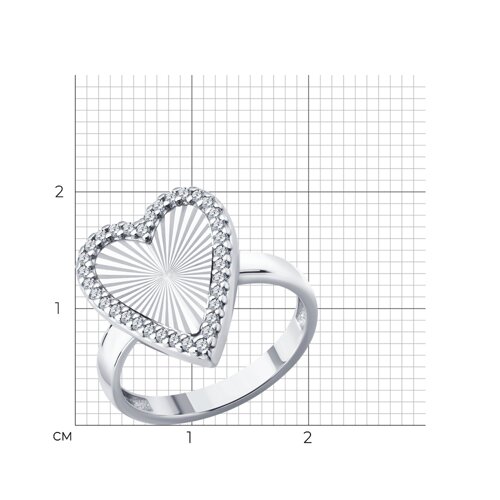 Кольцо из серебра с фианитами из серебро — вид 6