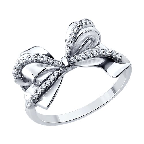 Кольцо из серебра с фианитами из серебро