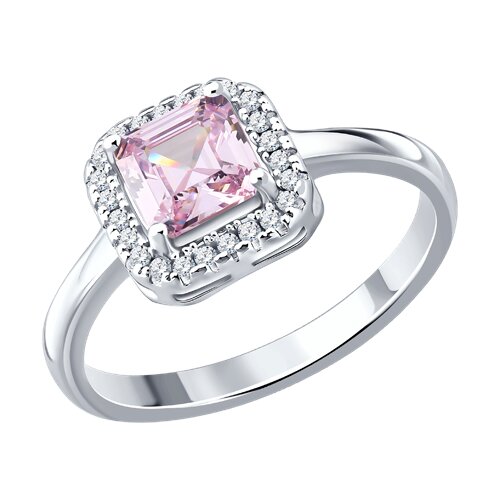 Кольцо из серебра с фианитами из серебро