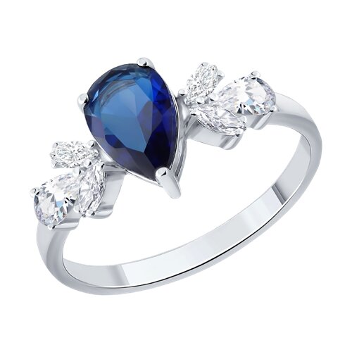 Кольцо из серебра с фианитами из серебро