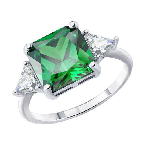 Кольцо из серебра с фианитами из серебро