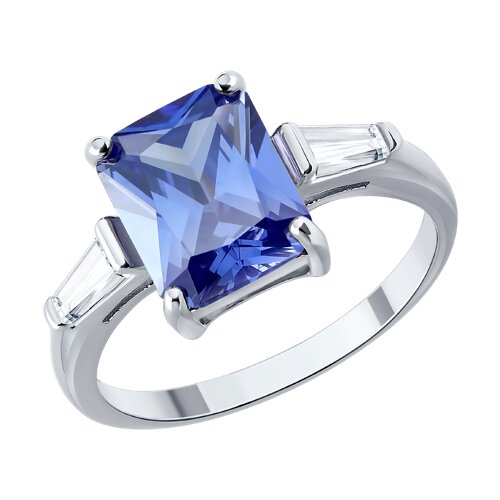 Кольцо из серебра с фианитами из серебро