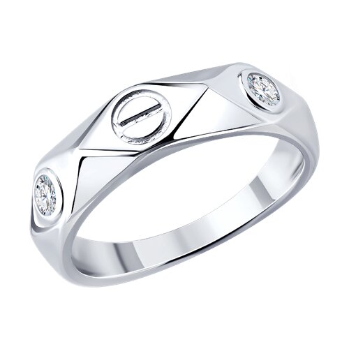 Кольцо из серебра с фианитами из серебро