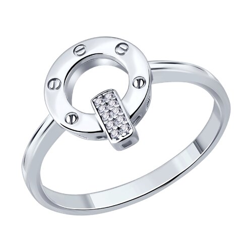 Кольцо из серебра с фианитами из серебро