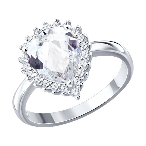 Кольцо из серебра с фианитами из серебро