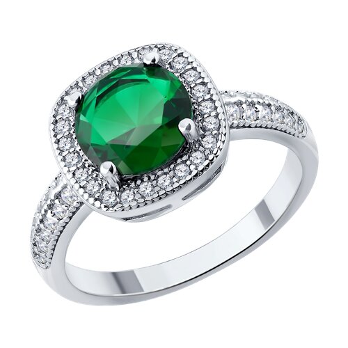 Кольцо из серебра с фианитами из серебро