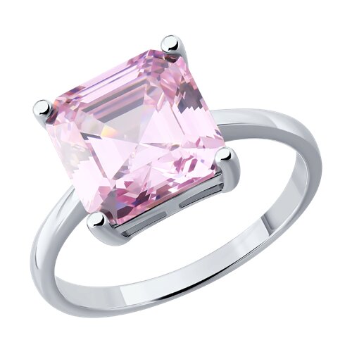 Кольцо из серебра с фианитом из серебро