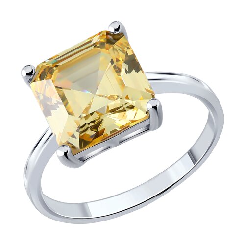 Кольцо из серебра с фианитом из серебро