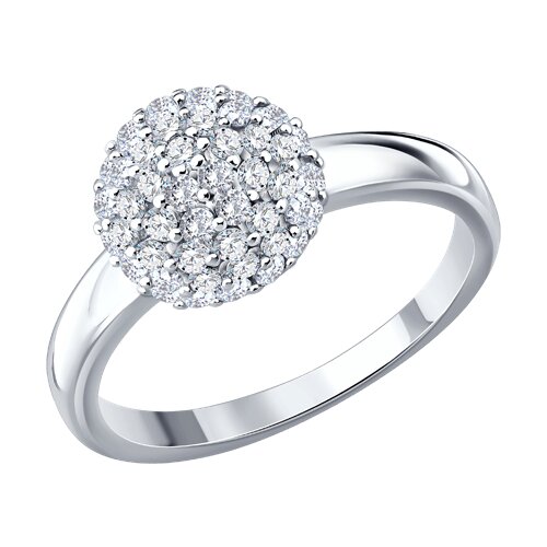 Кольцо из серебра с фианитами из серебро