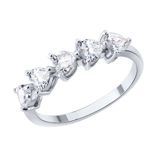 Кольцо из серебра с фианитами из серебро